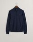 Gant Superfijne Lamswol Half-Zip Trui Dark Navy Melange