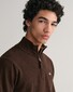 Gant Superfijne Lamswol Half-Zip Trui Donker Bruin