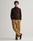 Gant Superfijne Lamswol Half-Zip Trui Donker Bruin