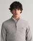 Gant Superfijne Lamswol Half-Zip Trui Grijs Melange