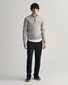 Gant Superfijne Lamswol Half-Zip Trui Grijs Melange