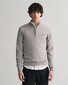 Gant Superfijne Lamswol Half-Zip Trui Grijs Melange