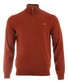 Gant Superfijne Lamswol Half-Zip Trui Iron Red