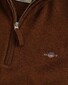 Gant Superfijne Lamswol Half-Zip Trui Mahogany Brown