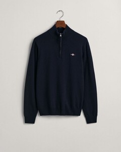 Gant Superfijne Lamswol Half-Zip Trui Marine