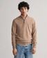 Gant Superfijne Lamswol Half-Zip Trui Zand Melange