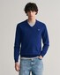 Gant Superfijne Lamswol V-Hals Trui College Blue