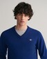 Gant Superfijne Lamswol V-Hals Trui College Blue