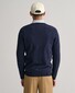 Gant Superfijne Lamswol V-Hals Trui Dark Navy Melange