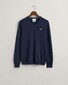 Gant Superfijne Lamswol V-Hals Trui Dark Navy Melange