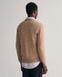 Gant Superfijne Lamswol V-Hals Trui Dark Sand Melange