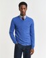 Gant Superfijne Lamswol V-Hals Trui Perfect Blue