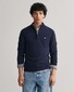 Gant Superfine Lambswool Half-Zip Pullover Dark Navy Melange