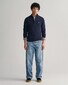 Gant Superfine Lambswool Half-Zip Pullover Dark Navy Melange