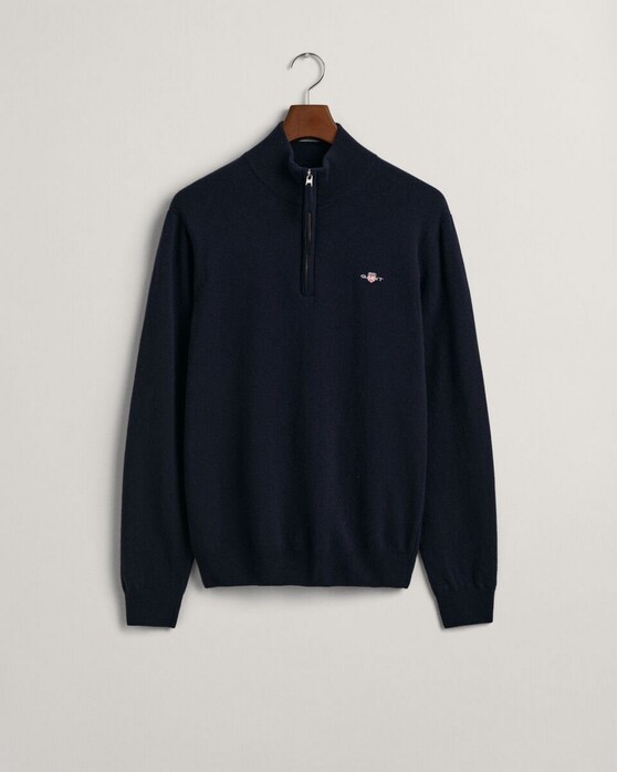 Gant Superfine Lambswool Half-Zip Pullover Marine