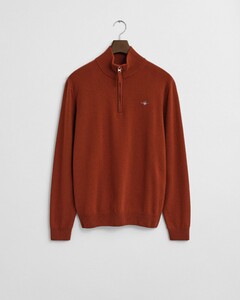 Gant Superfine Lambswool Half-Zip Pullover Modern Rust
