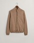 Gant Superfine Lambswool Zip Cardigan Vest Dark Sand Melange
