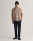 Gant Superfine Lambswool Zip Cardigan Vest Dark Sand Melange
