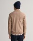 Gant Superfine Lambswool Zip Cardigan Vest Dark Sand Melange