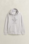 Gant The Good News Graphic Sweat Hoodie Organic Cotton Trui Heather Grey