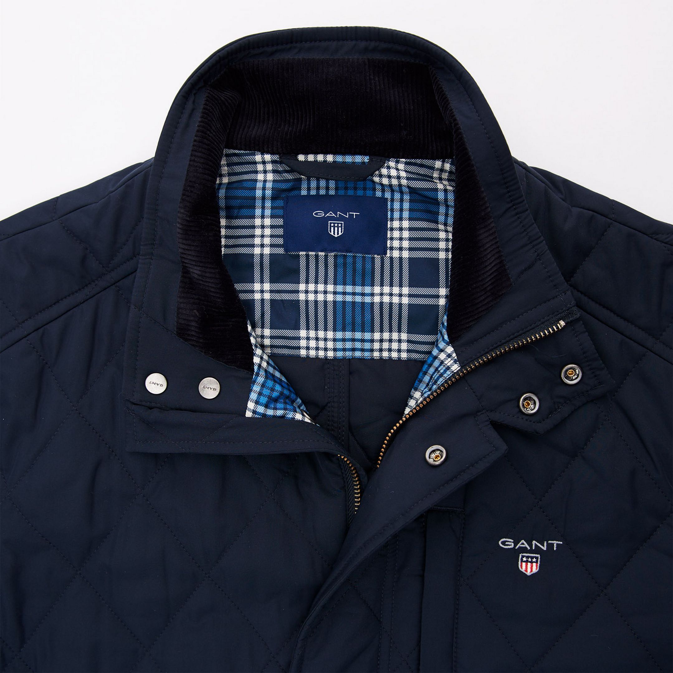 Gant The Quilted City Jacket in kleur Navy Jan Rozing Mannenmode