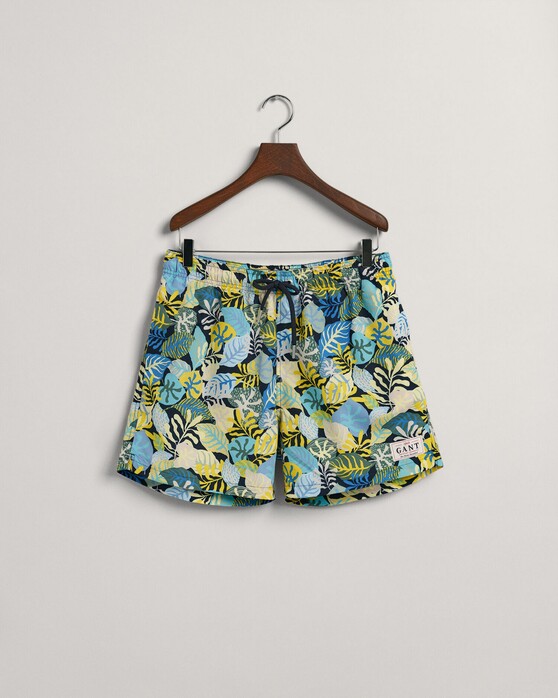 Gant Tropical Pattern Swim Shorts Marine