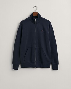 Gant Two-Way Front Zip Sweat Cardigan Vest Avond Blauw