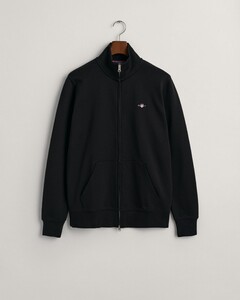 Gant Two-Way Front Zip Sweat Cardigan Vest Zwart