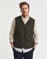 Gant Uni Color Rich Detail Quilted Fleece Vest Body-Warmer Dark Moss Green