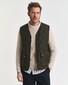 Gant Uni Color Rich Detail Quilted Fleece Vest Body-Warmer Dark Moss Green