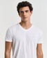 Gant Uni Cotton V-Neck 2Pack T-Shirt Wit