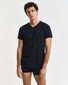 Gant Uni Cotton V-Neck 2Pack T-Shirt Zwart-Wit