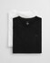 Gant Uni Cotton V-Neck 2Pack T-Shirt Zwart-Wit