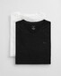 Gant Uni Cotton V-Neck 2Pack T-Shirt Zwart-Wit