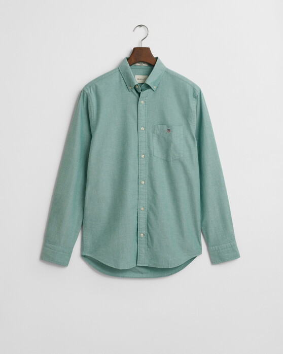 Gant Uni Oxford Button Down Overhemd Diep Groen