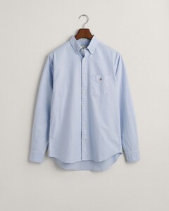 Gant Uni Oxford Button Down Overhemd Licht Blauw