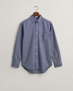 Gant Uni Oxford Button Down Overhemd Persian Blue