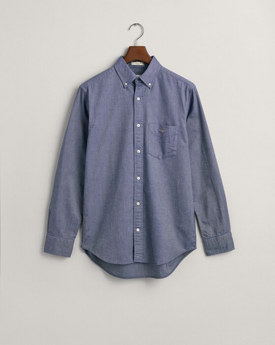 Gant Uni Oxford Button Down Overhemd Persian Blue