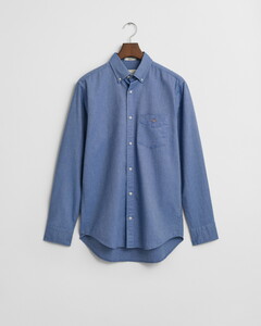 Gant Uni Oxford Button Down Overhemd Rich Blue