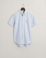 Gant Uni Oxford Button Down Short Sleeve Overhemd Licht Blauw