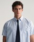 Gant Uni Oxford Button Down Short Sleeve Overhemd Licht Blauw