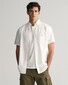 Gant Uni Oxford Button Down Short Sleeve Overhemd Wit