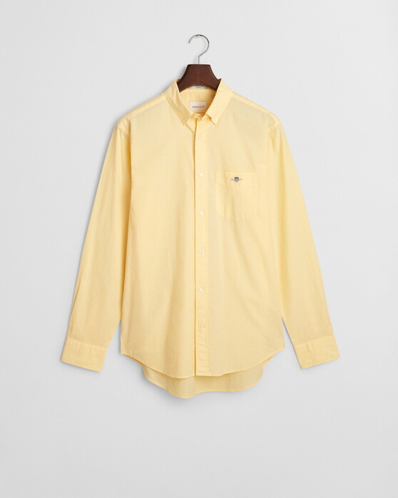 Gant Uni Poplin Button Down Overhemd Banana Yellow