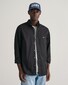 Gant Uni Poplin Button Down Overhemd Zwart