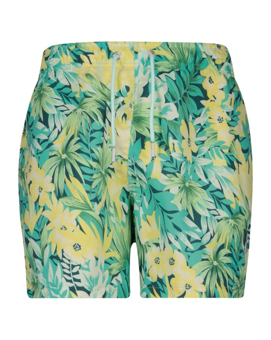 Gant Vibrant Floral Pattern Swim Short Tropic Blue