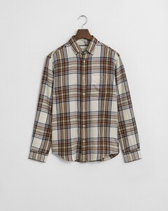 Gant Windblown Flanel Check Button-Down Overhemd Cream