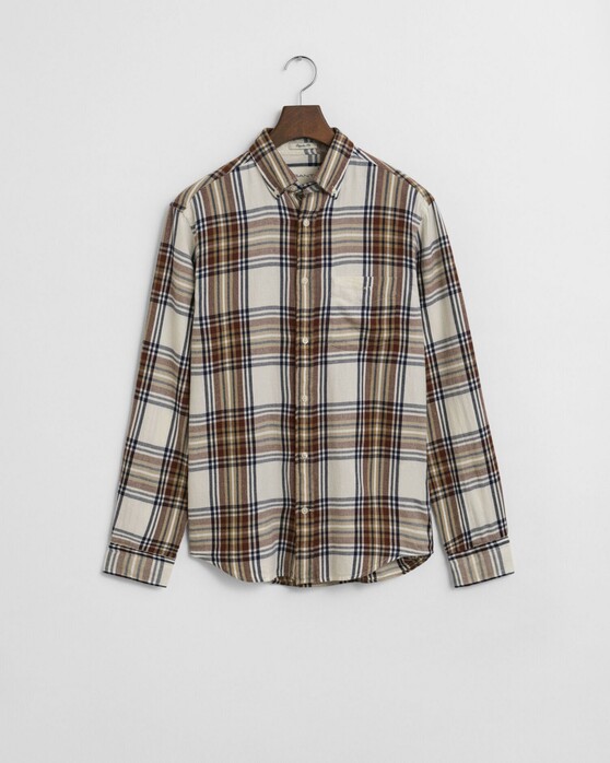Gant Windblown Flanel Check Button-Down Overhemd Cream