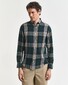 Gant Windblown Flanel Check Button-Down Overhemd Tartan Green