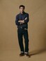 Gant Wool Blend Mouliné Shawl Collar Trui Dark Navy Melange