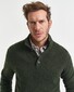 Gant Wool Blend Neps Half Buttoned Trui Country Green